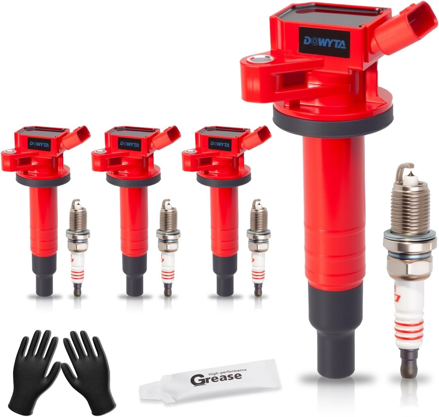 Set of 4 Upgraded Ignition Coil Pack Spark Plugs fits for Toyota Corolla, for To Set of 4 Upgraded Ignition Coil Pack Spark Plugs fits for Toyota Corolla, for To