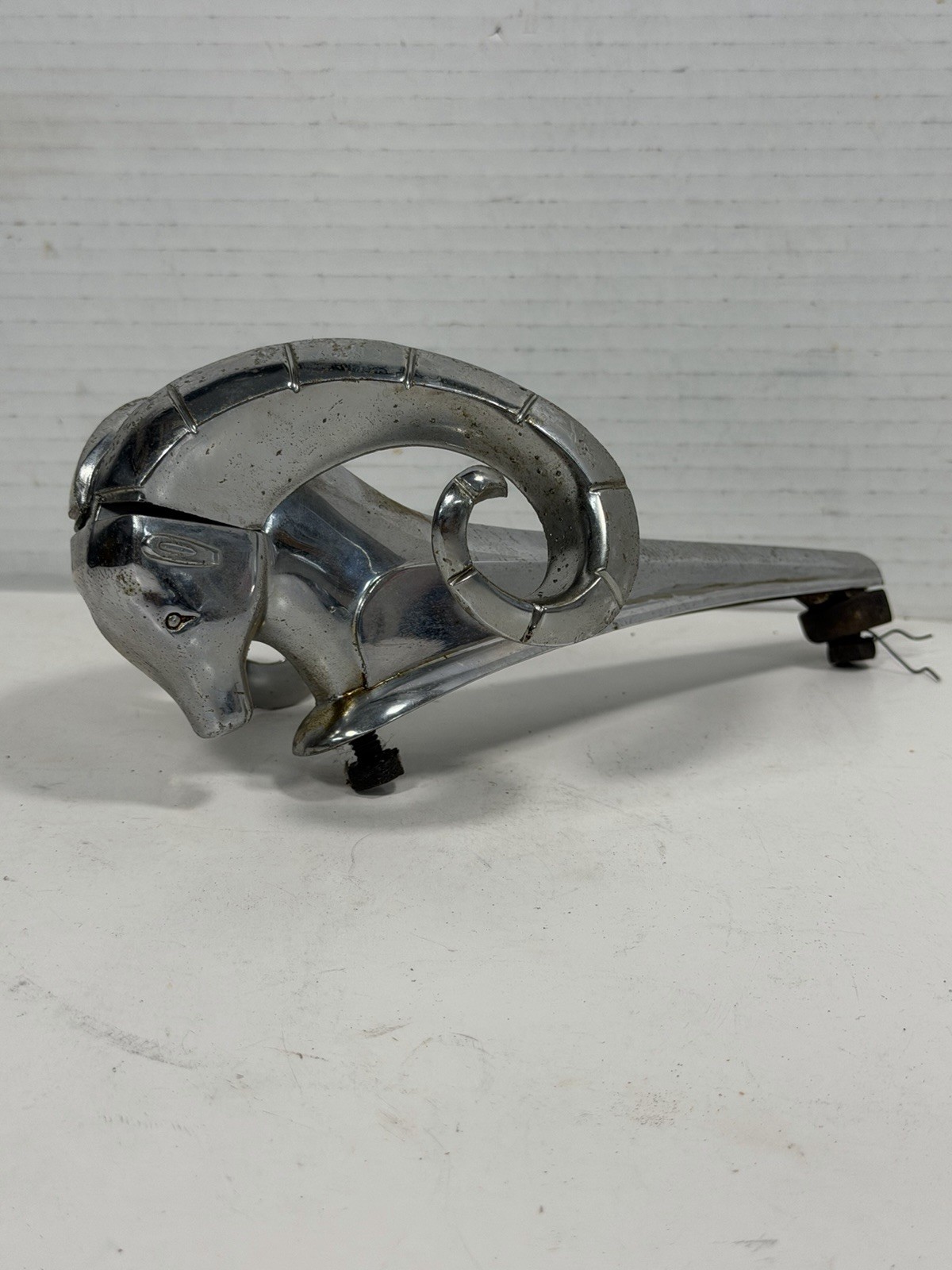 VINTAGE 1953 1954 OEM DODGE RAM HOOD ORNAMENT PART # DG 1456249 ORIGINAL