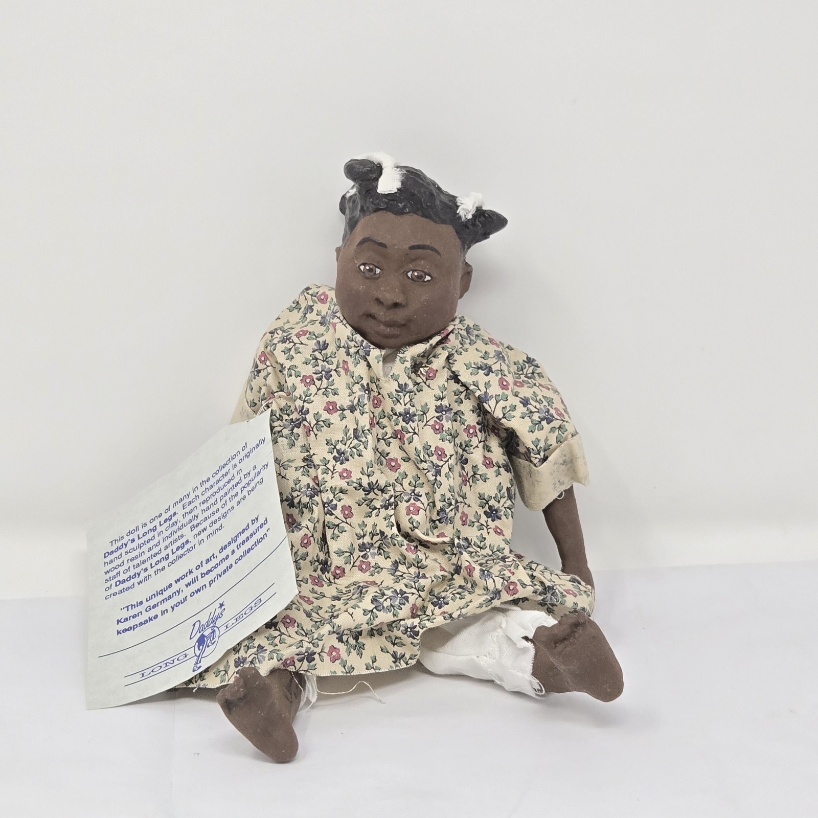VTG Daddy’s Long Legs SOFIE Doll 1990 Karen Germany Signed Wood Resin Handpainte VTG Daddy’s Long Legs SOFIE Doll 1990 Karen Germany Signed Wood Resin Handpainte
