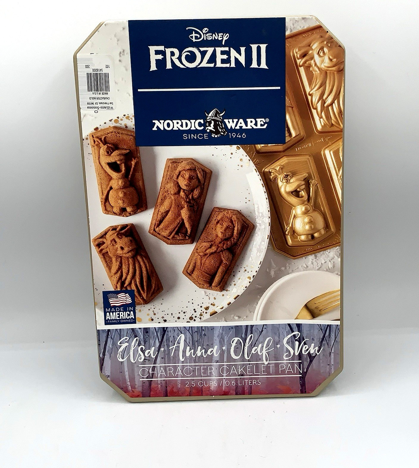 NEW Nordic Ware Disney Frozen II Cakelet Cake Pan Portraits Elsa Anna Olaf Sven