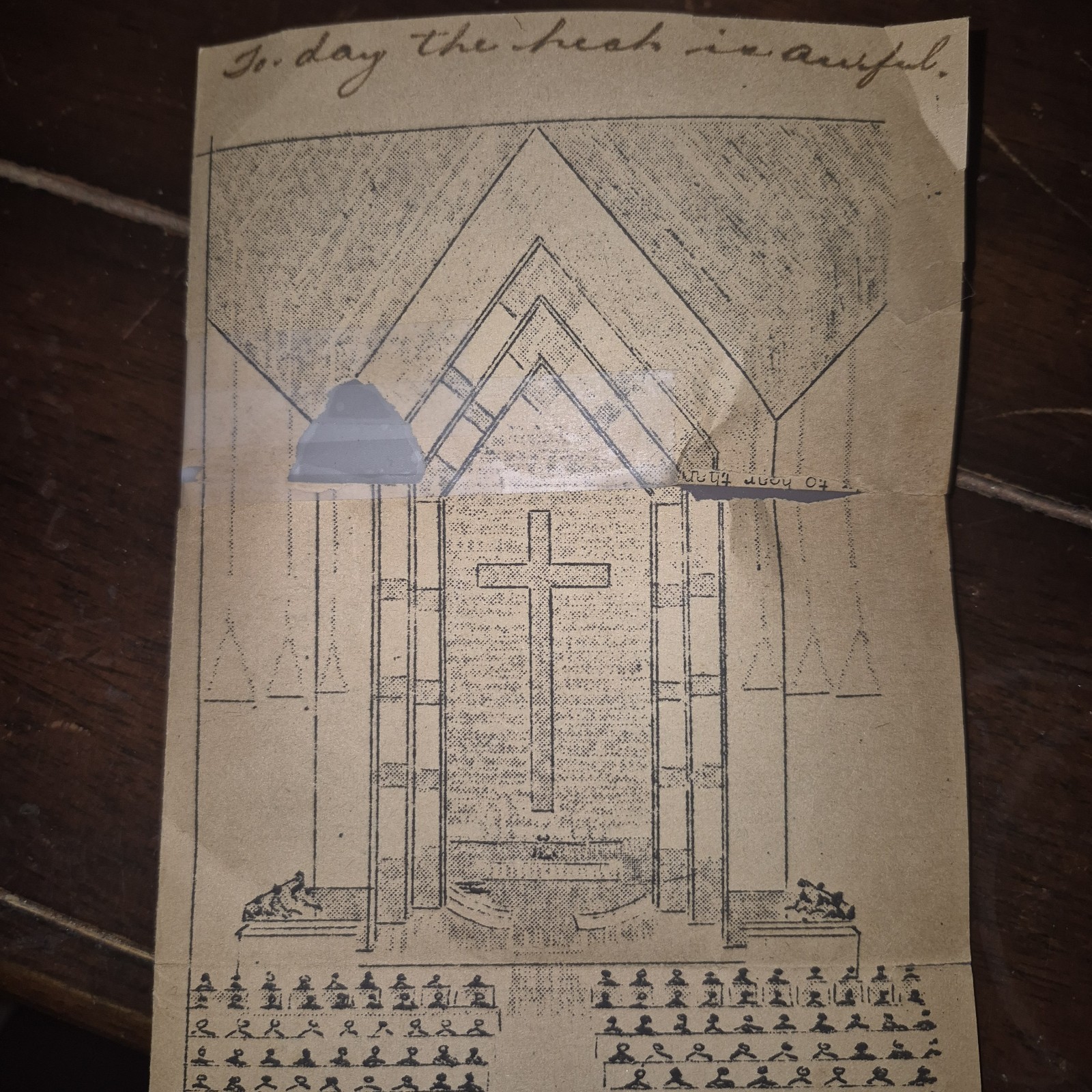 WORLD WAR 2 OCT 1944 USN Seabees Okinawa Church Program