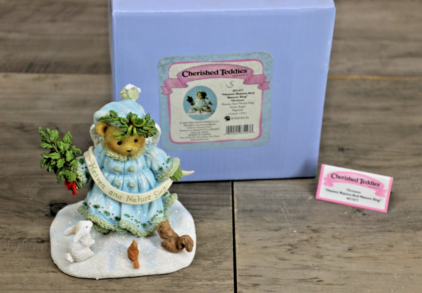 Cherished Teddies Merianne 4053475 Heaven Rejoice Nature Sing 2016 Signed Box Cherished Teddies Merianne 4053475 Heaven Rejoice Nature Sing 2016 Signed Box