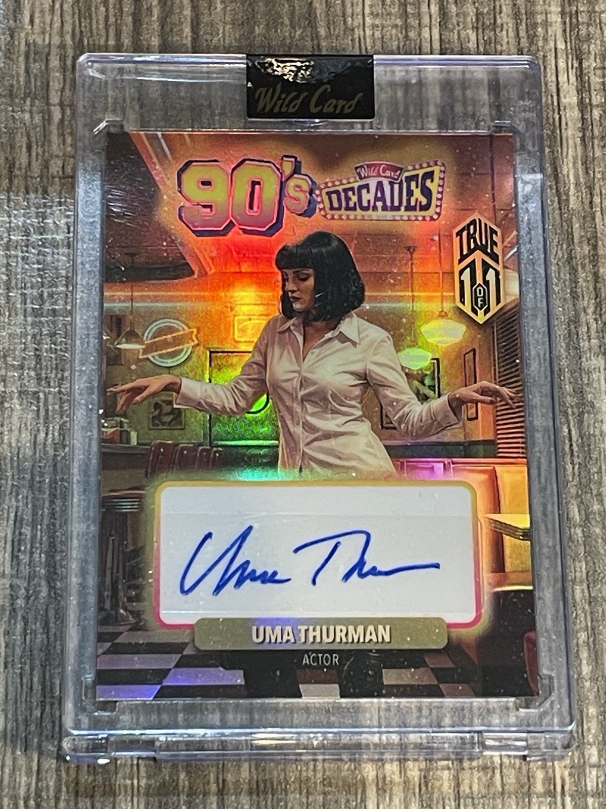 Wild Card 2026 Decades Uma Thurman Pupil Fiction True 1/1 Auto T1D290-UT2-A