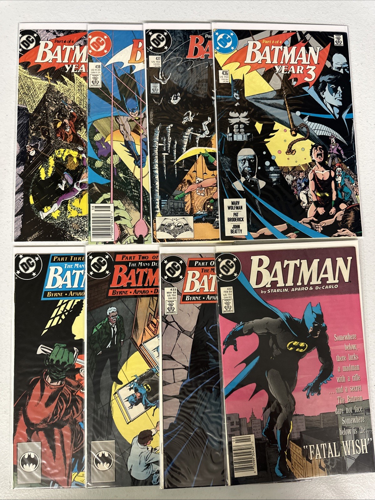 Batman #430 433 434 435 436 437 438 439 Lot Run Set DC Comics Fine *V14