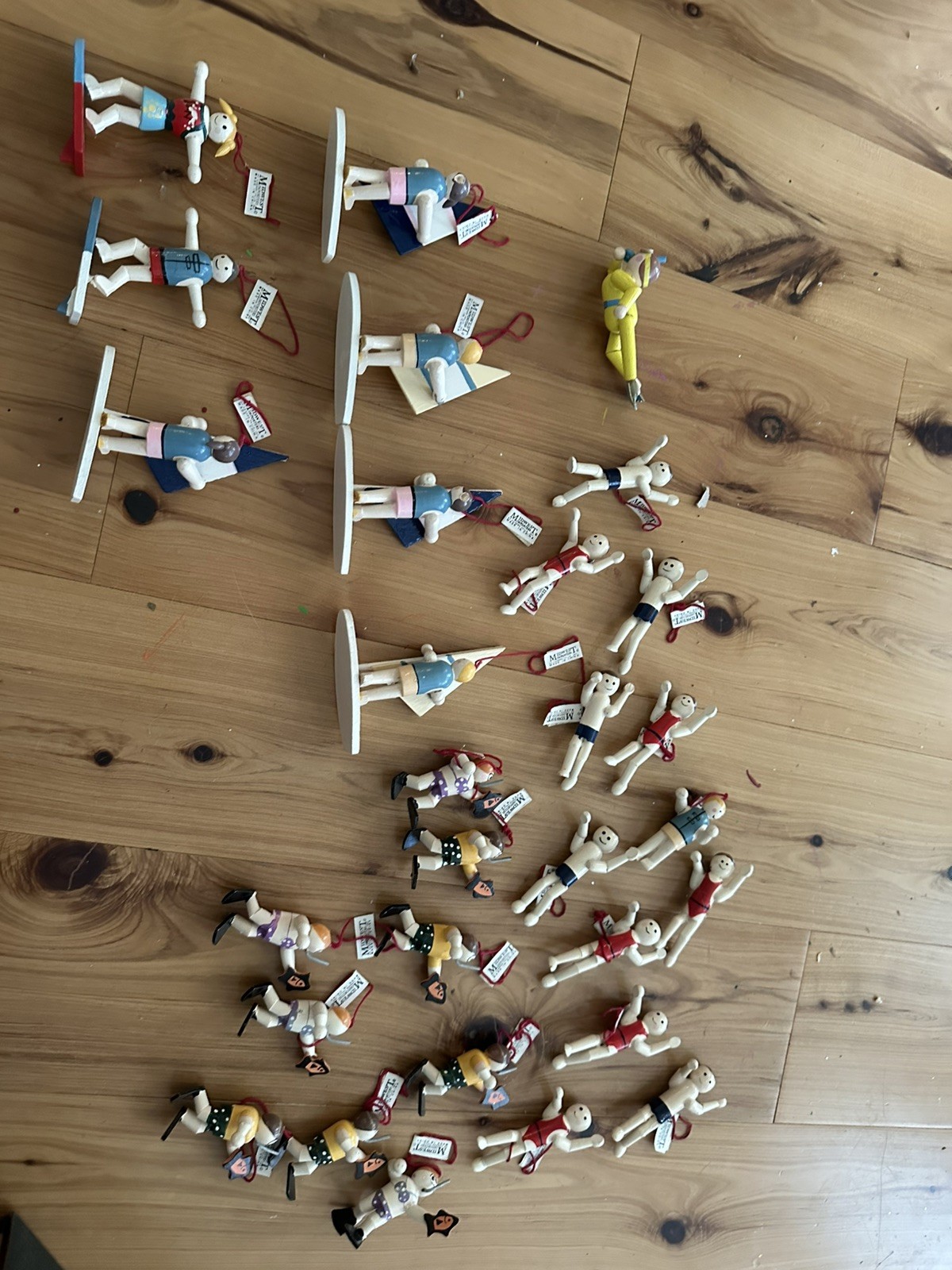Midwest Imports Vintage Wooden Christmas Tree Ornaments w Tags Fishing Sailing Midwest Imports Vintage Wooden Christmas Tree Ornaments w Tags Fishing Sailing