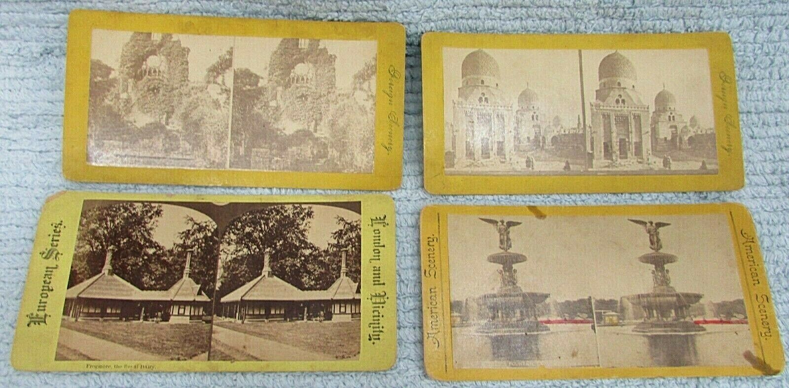 4 Antique Stereo Views Old American Foreign Scenery Stereoscope Photos FREE S/H 4 Antique Stereo Views Old American Foreign Scenery Stereoscope Photos FREE S/H