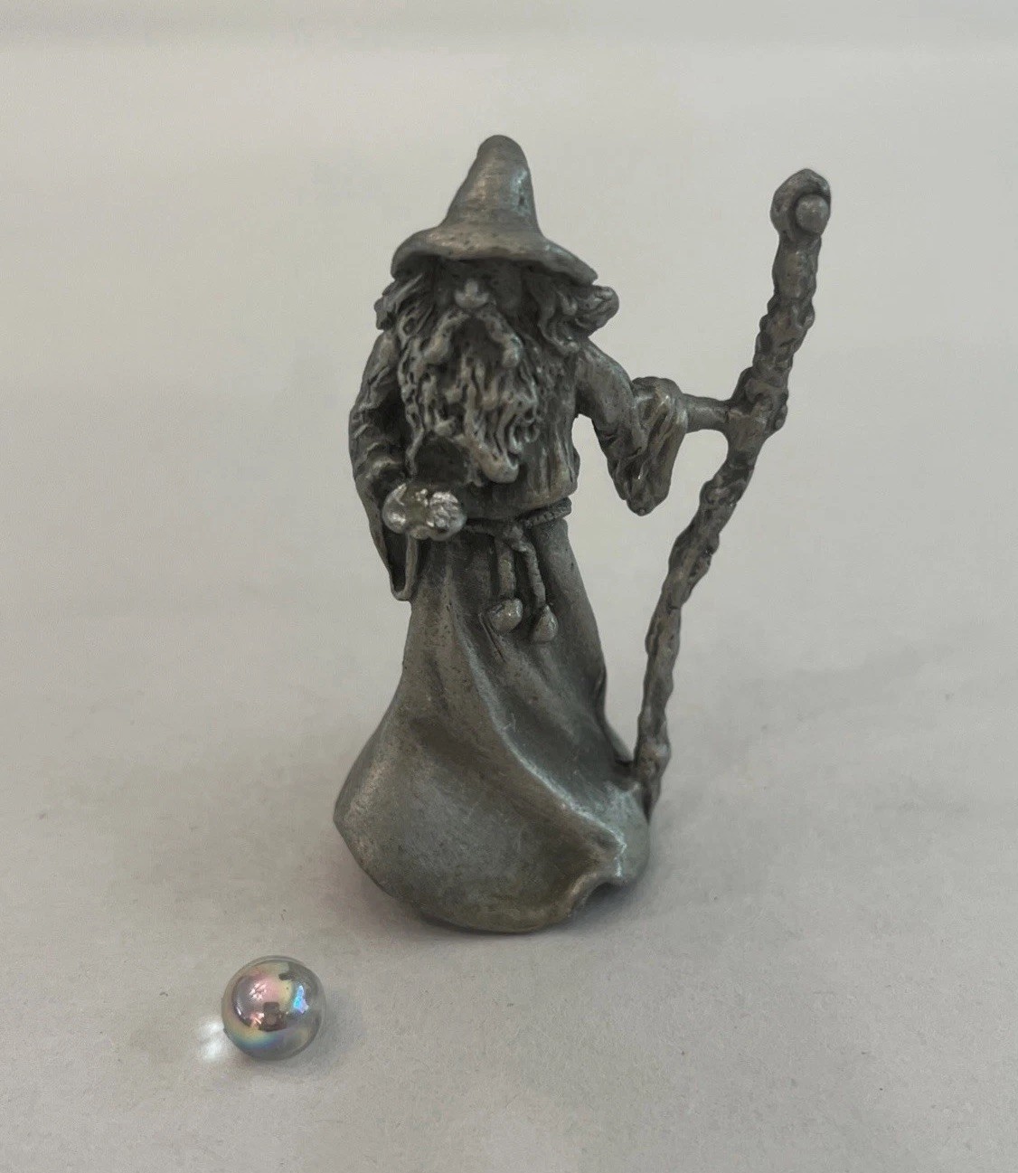 Vtg 90s Gallo? Pewter Wizard Sorcerer Merlin Gandalf Fantasy Figurine READ