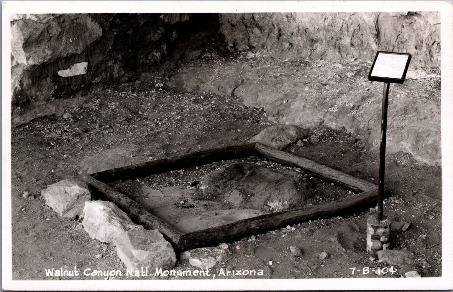 Walnut Canyon National Monument Arizona RPPC Real Photo Postcard