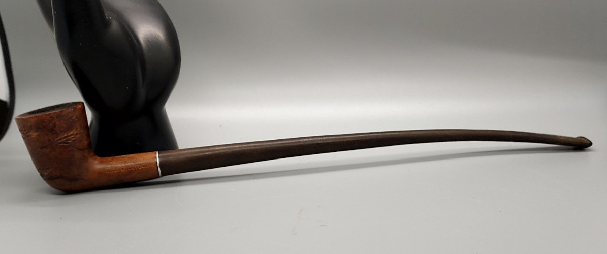 Vintage Medico Churchwarden Long Pipe Craggy Estate Find Etched Bowl
