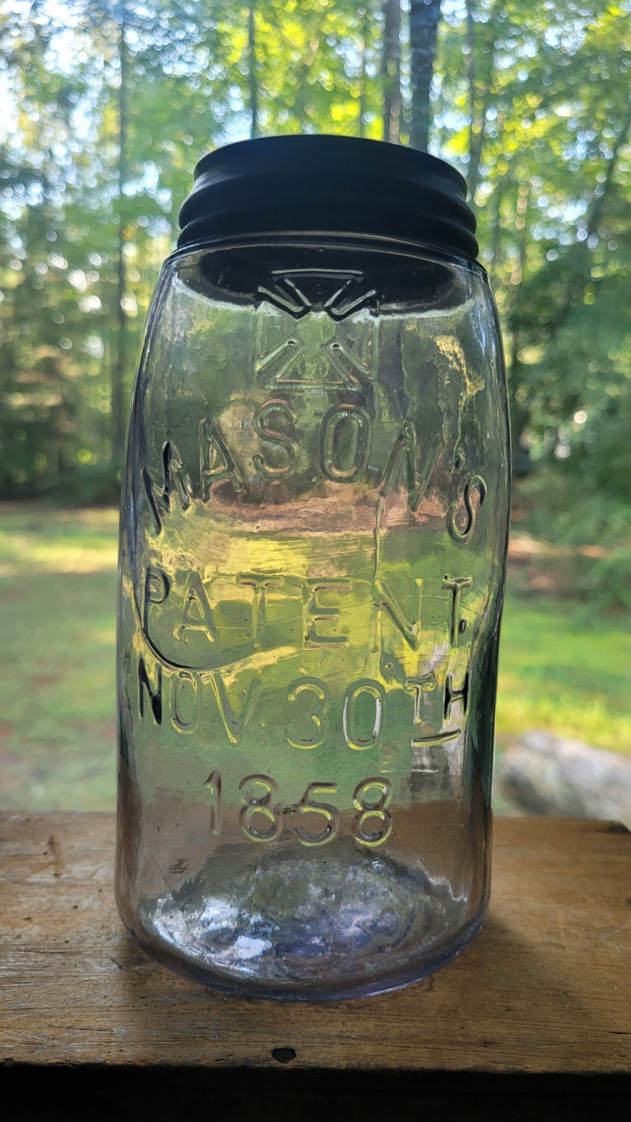 Crude Antique SCA HFJCO Cross Over Mason's Patent NOV 30th 1858 Quart Crude Antique SCA HFJCO Cross Over Mason's Patent NOV 30th 1858 Quart
