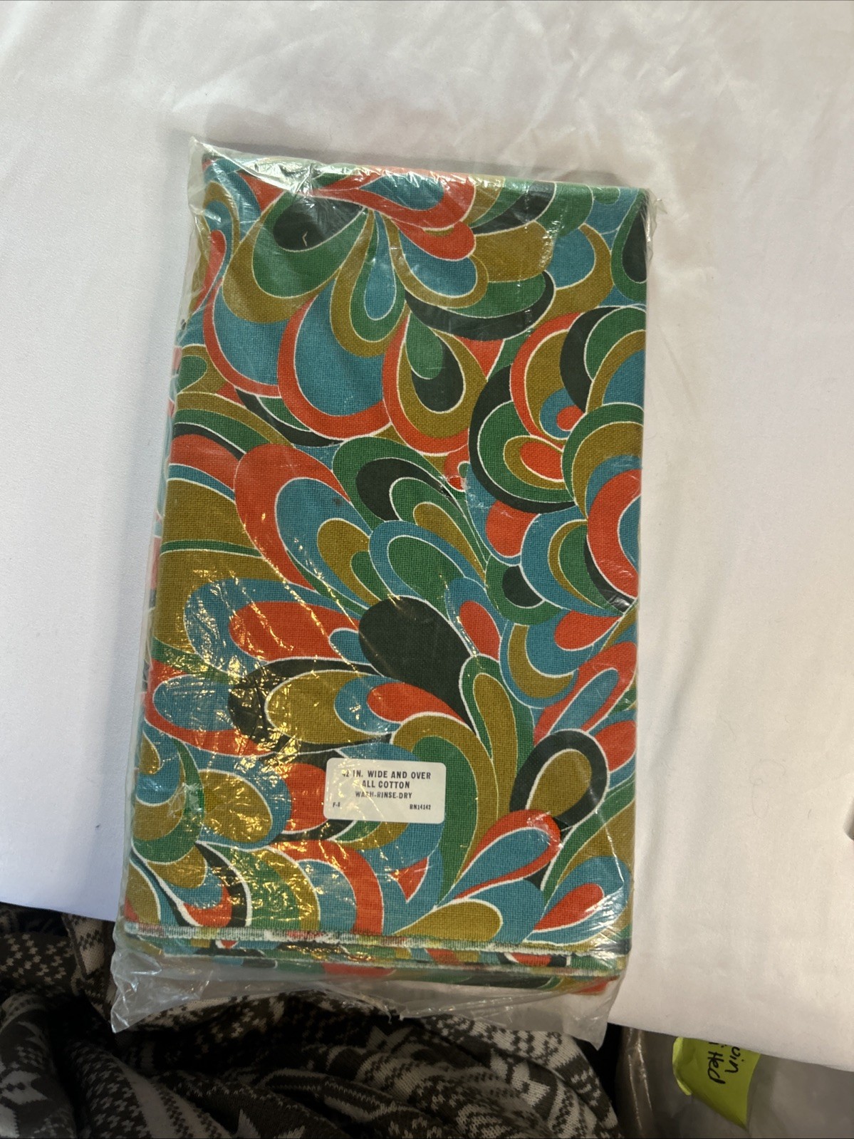 Vintage 60's-70's Mod Retro Psychedelic  Fabric Wash And Wear 3.5 Yards