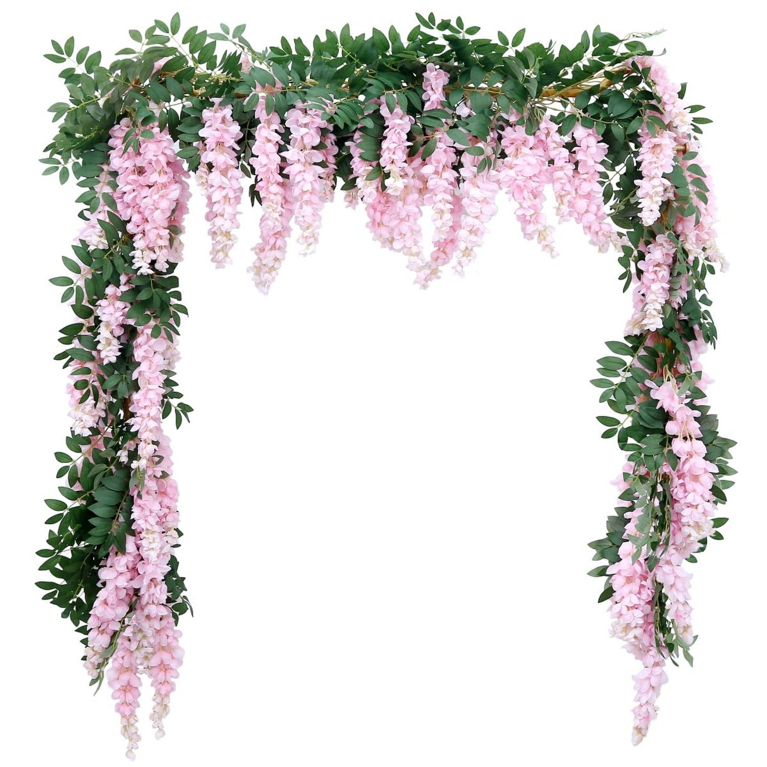 1pc/2pcs Encrypted Flower Vine Wisteria Artificial Flowers Garland,White Wist... 1pc/2pcs Encrypted Flower Vine Wisteria Artificial Flowers Garland,White Wist...