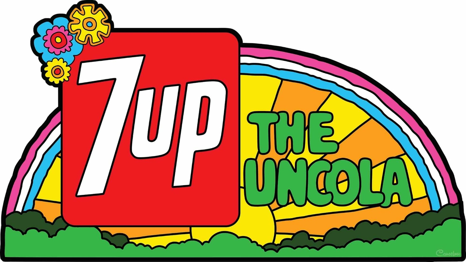 SEVEN UP RAINBOW FLOWERS 7UP SODA POP SOFT DRINK 36 SEVEN UP RAINBOW FLOWERS 7UP SODA POP SOFT DRINK 36
