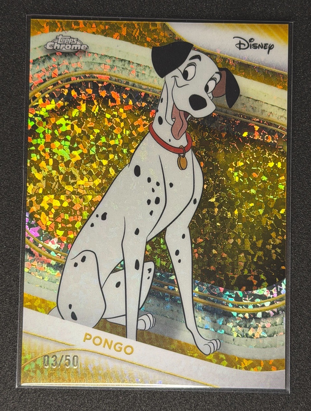 2025 Topps Chrome Disney CASE HIT- GOLD “PONGO” 3/50  - #101