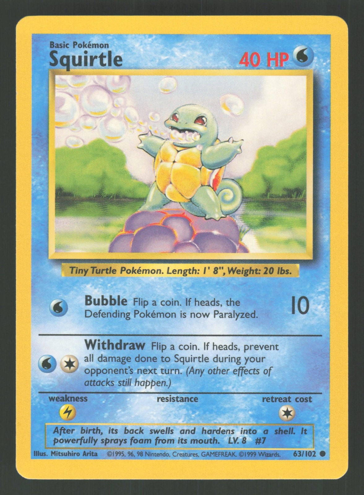 English LP Squirtle 063/102 BS Pokemon Base Set