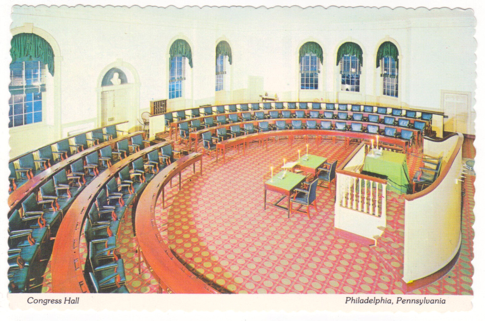 Vtg Postcard-Congress Hall-Philadelphia PA-House of Representatives-4x6-PA1