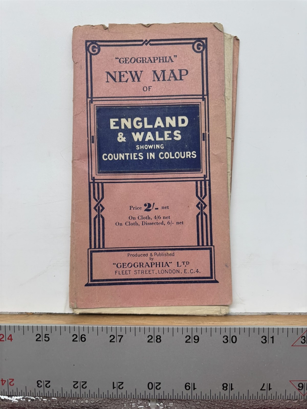 Geographia New Map of England & Wales Vintage Geographia New Map of England & Wales Vintage
