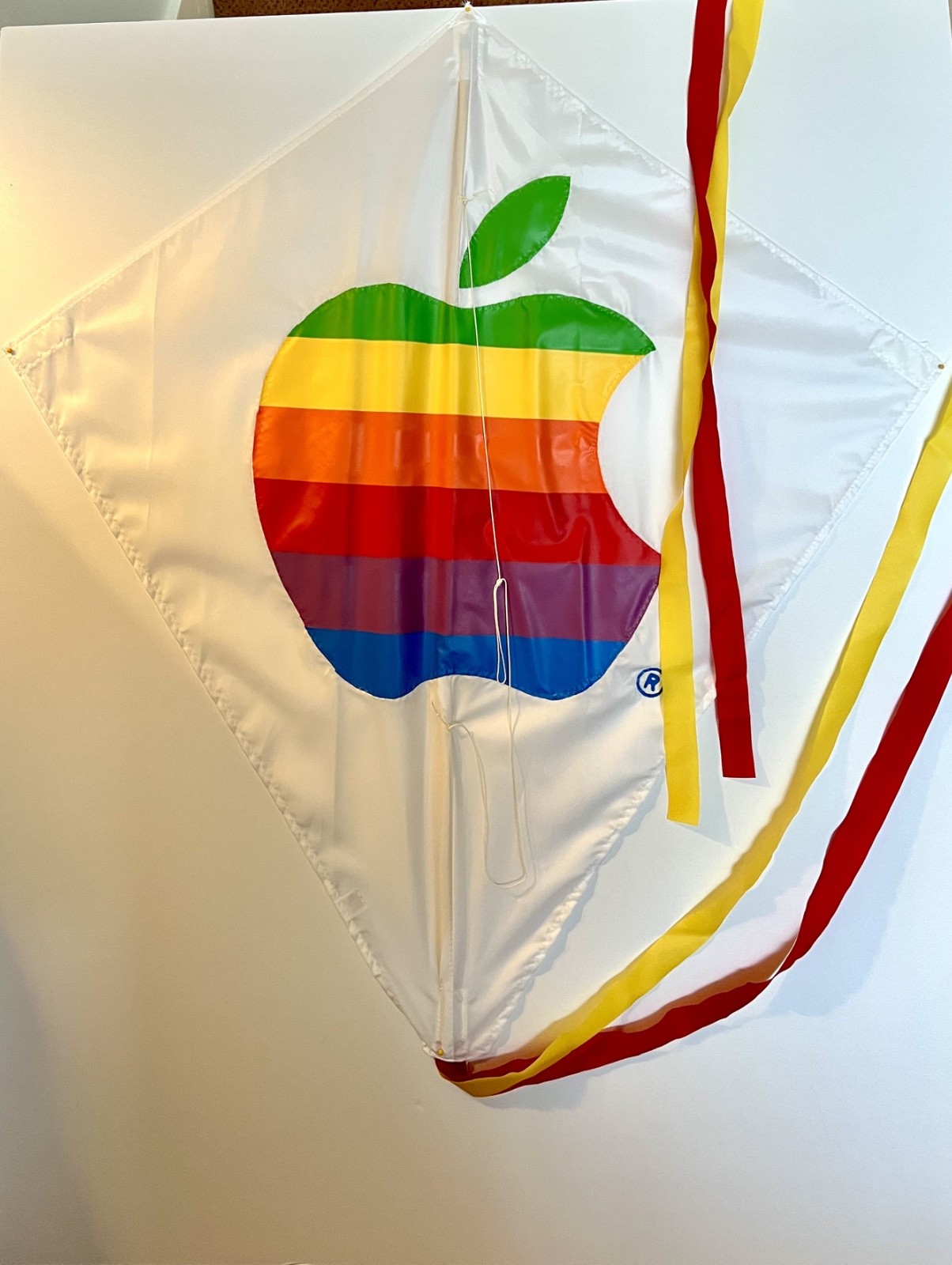 Vintage Apple Computer Kite - RARE (White with Rainbow logo) 1980\'s