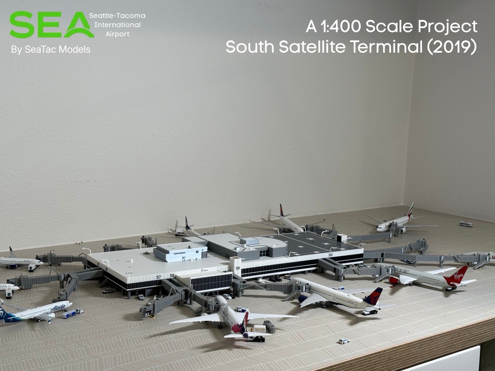 1:400 Model Of Seattle Tacoma Airport South Satellite *Pre-order