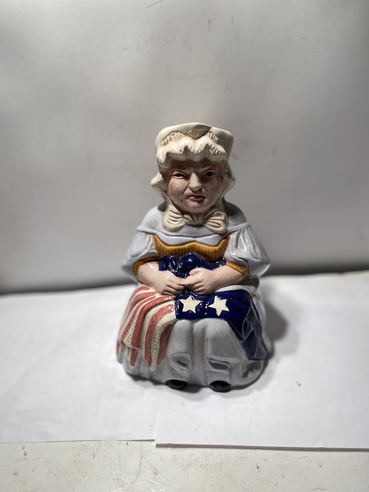 Vtg FITZ AND FLOYD #1511 Collectors Series Betsy Ross Important Women Teapot B2