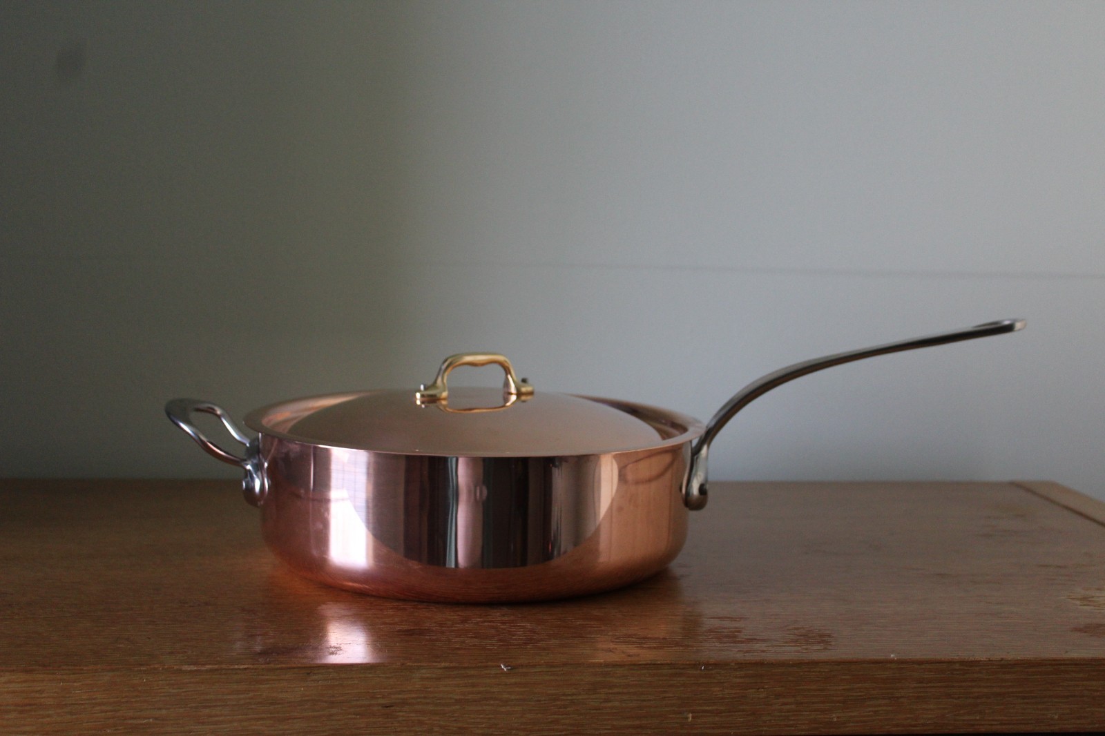 Mauviel 1830 M'Heritage M'150 S Copper Saute Pan with Cast Stainless Handles