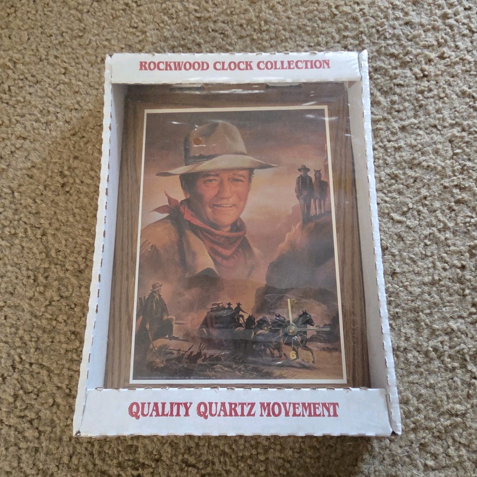 Rockwood Clock Collection John Wayne Vintage (NEW- SEALED)