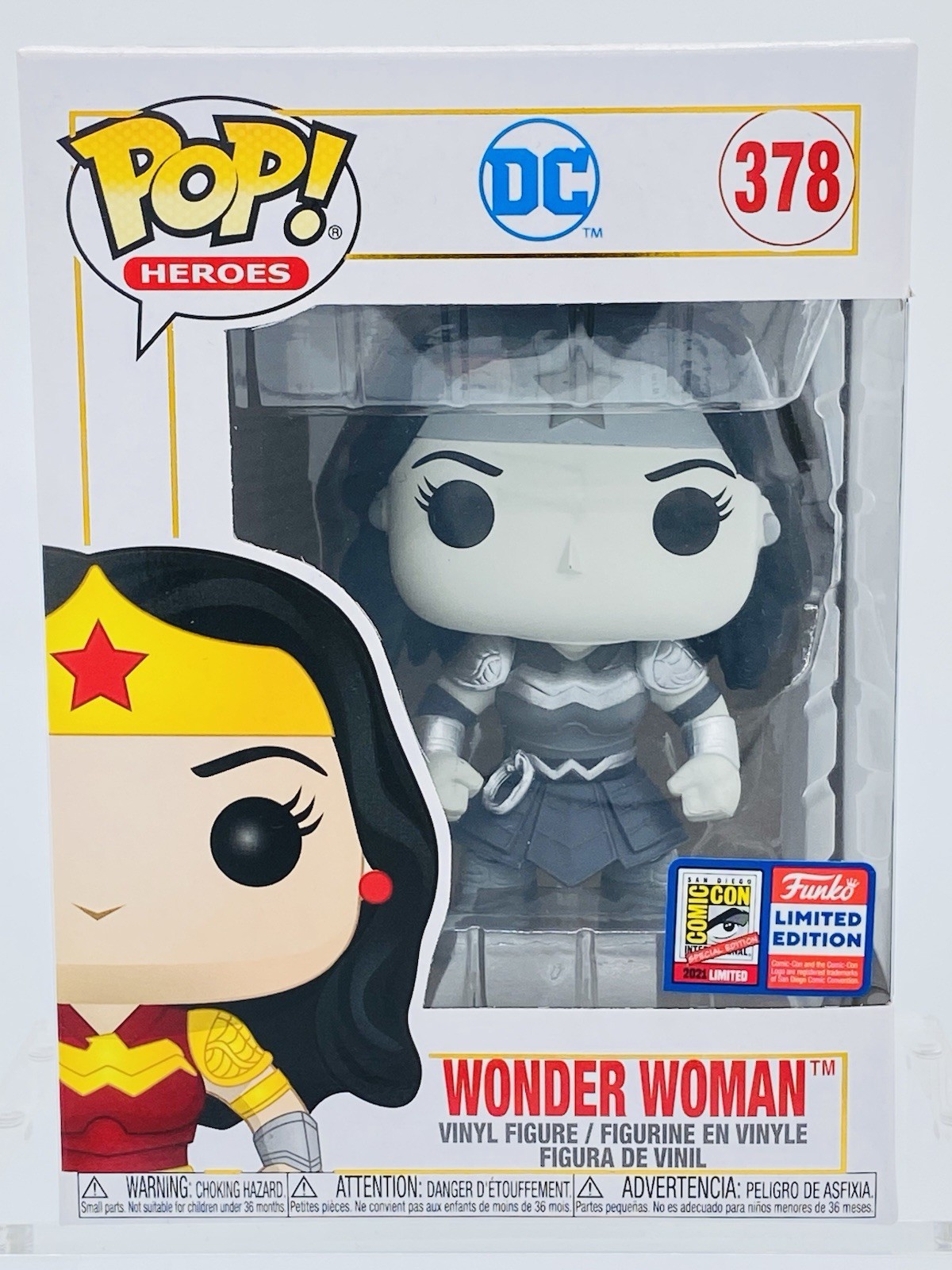 Funko Pop Wonder Woman #378 2021 SDCC Special Edition Limited Exclusive Funko Pop Wonder Woman #378 2021 SDCC Special Edition Limited Exclusive