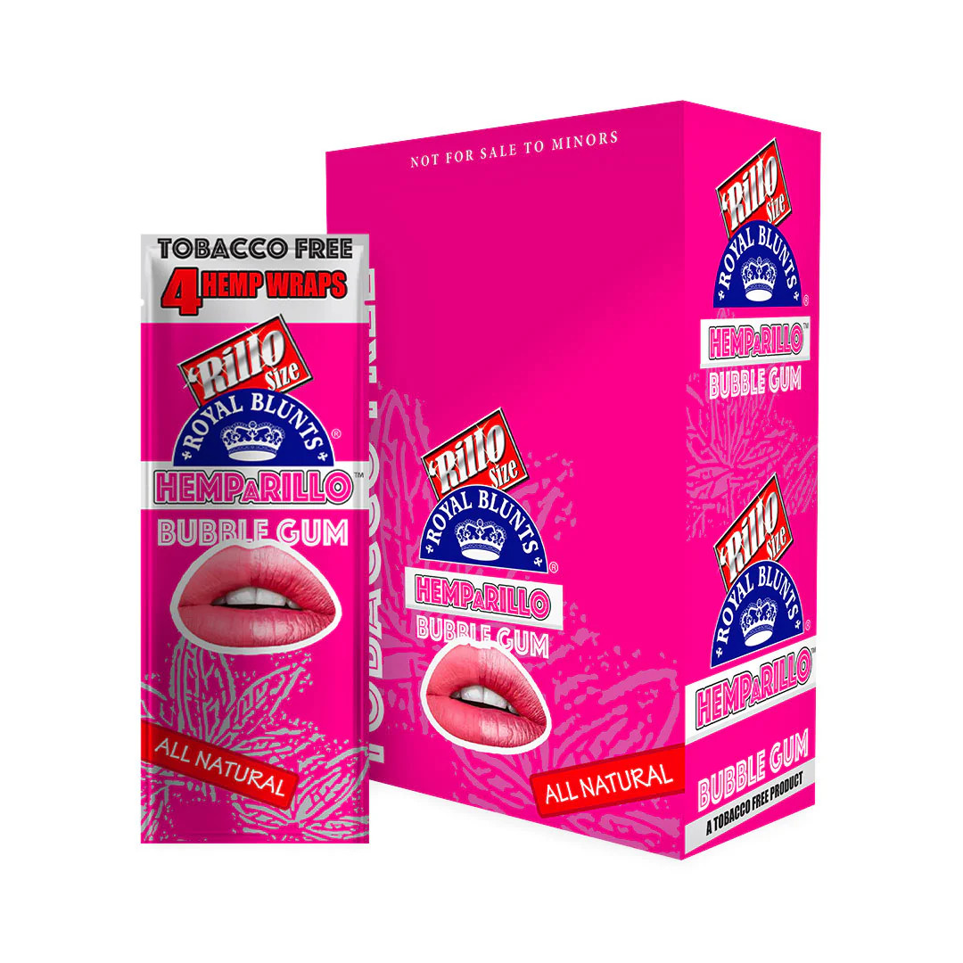 Hemparillo Bubble Gum  Rillo size pack of 15 - 4 in each pack