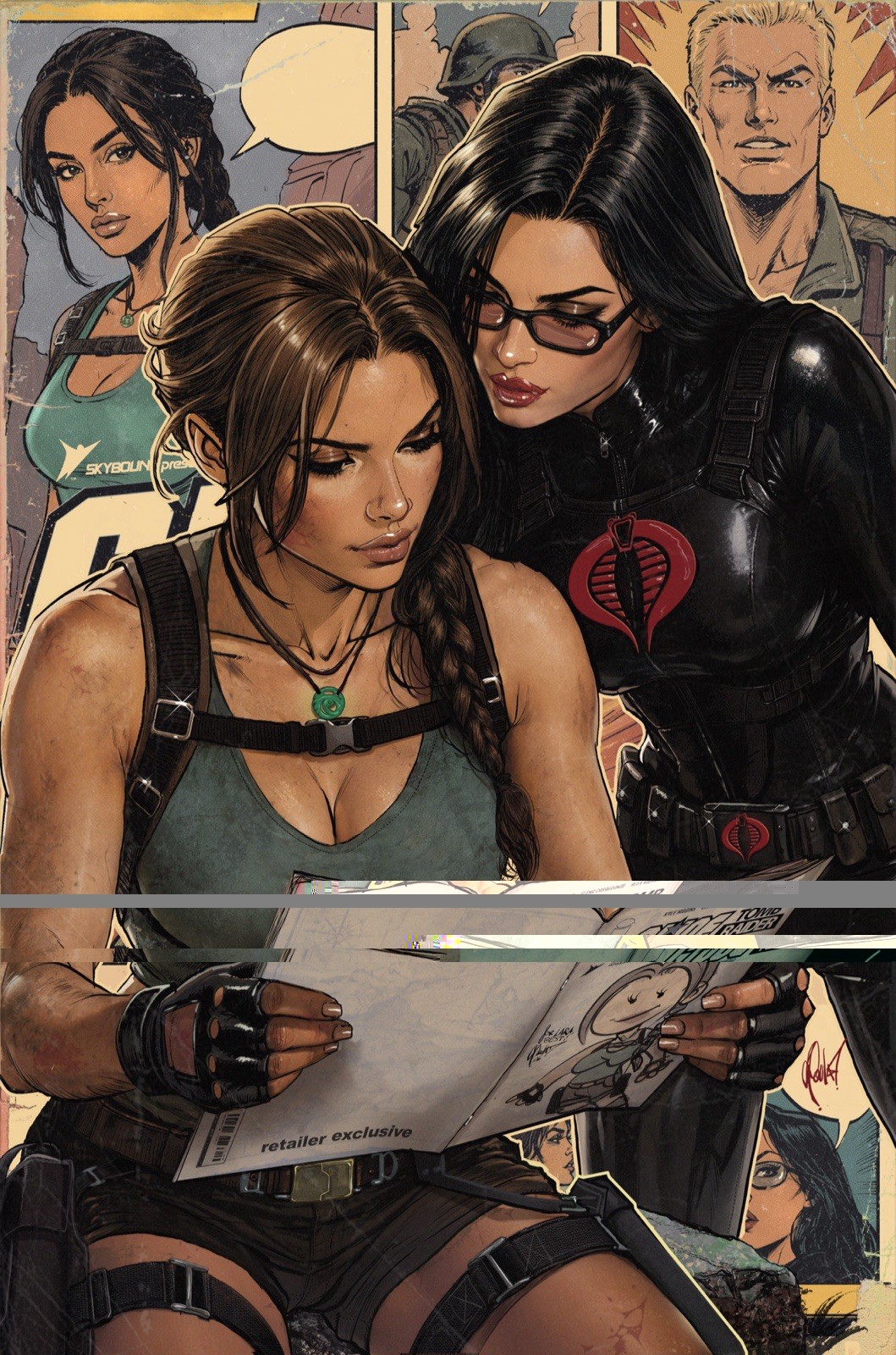 🔥 GI JOE TOMB RAIDER #2 CEDRIC POULAT 616 COMICS Virgin Variant A LTD 750 🔥 GI JOE TOMB RAIDER #2 CEDRIC POULAT 616 COMICS Virgin Variant A LTD 750