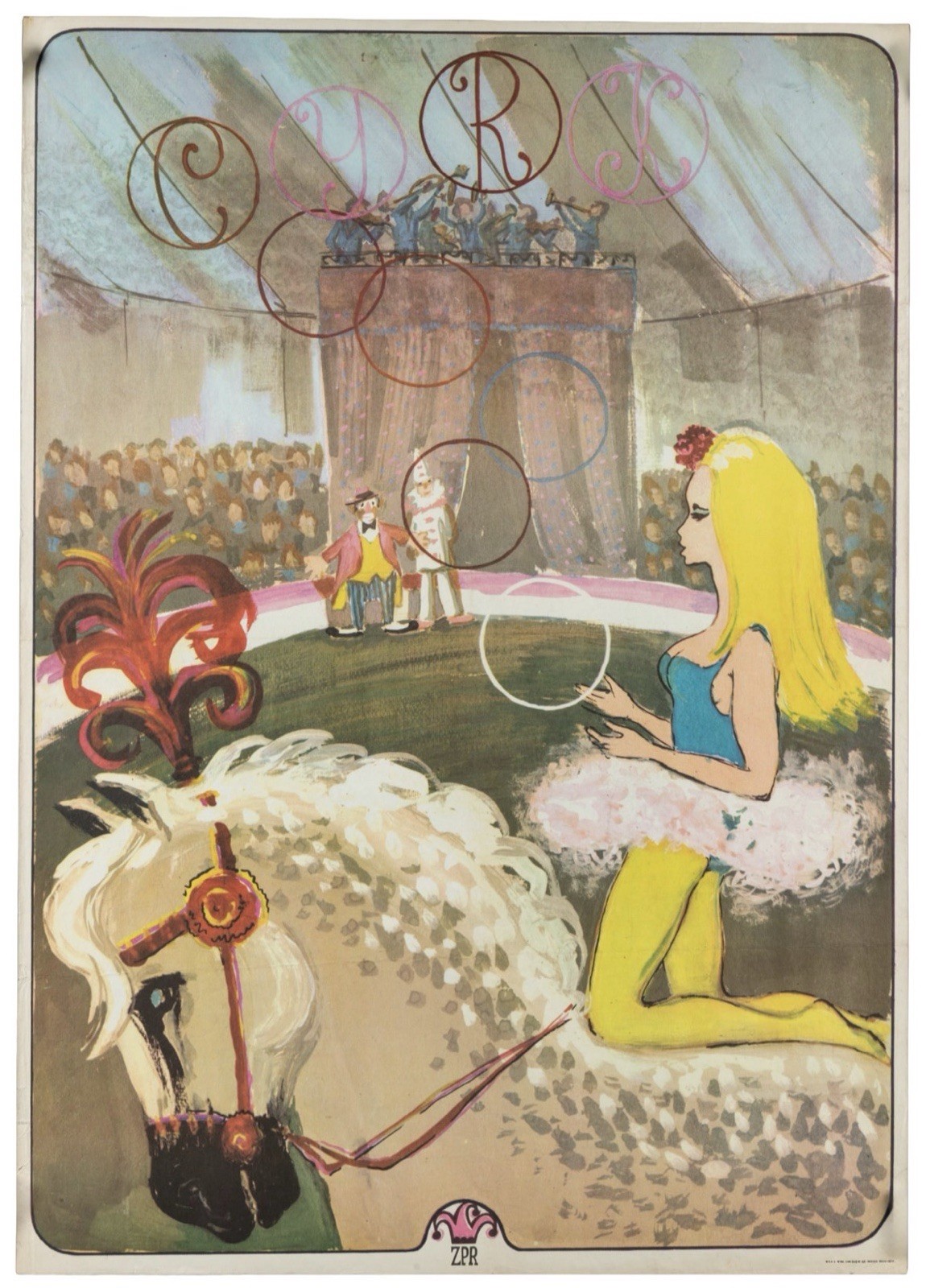 Vintage 1972 Polish CYRK Poster Circus Arena Juggling Horse Rider Art Rare Vintage 1972 Polish CYRK Poster Circus Arena Juggling Horse Rider Art Rare