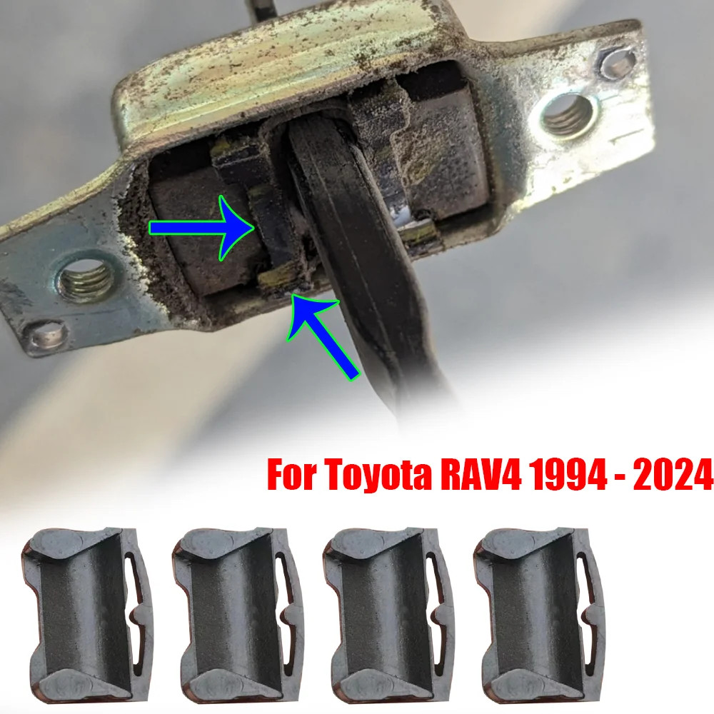 4X Car Door Check Strap (Check Assy) Repair Kit Stopper Damping Clip For Toyota