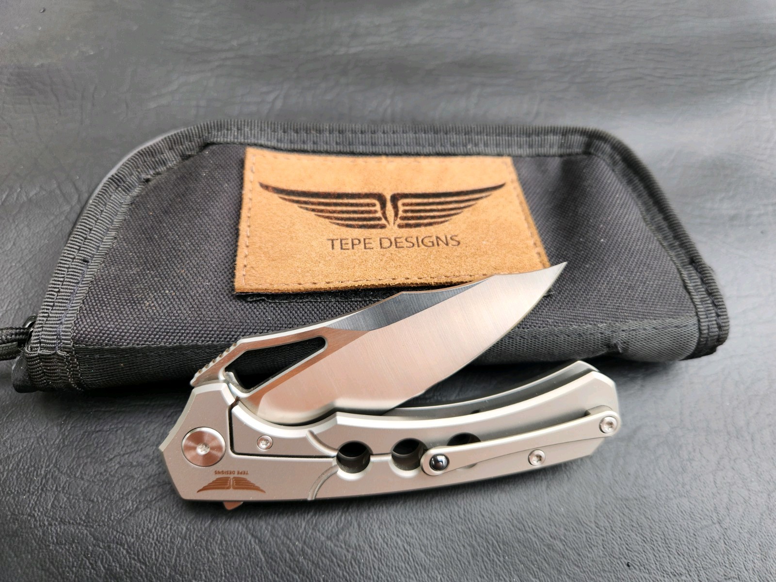 🔥TEPE DESIGN HORNET/ RARE/ Titanium/N690/ NEW 🔥TEPE DESIGN HORNET/ RARE/ Titanium/N690/ NEW