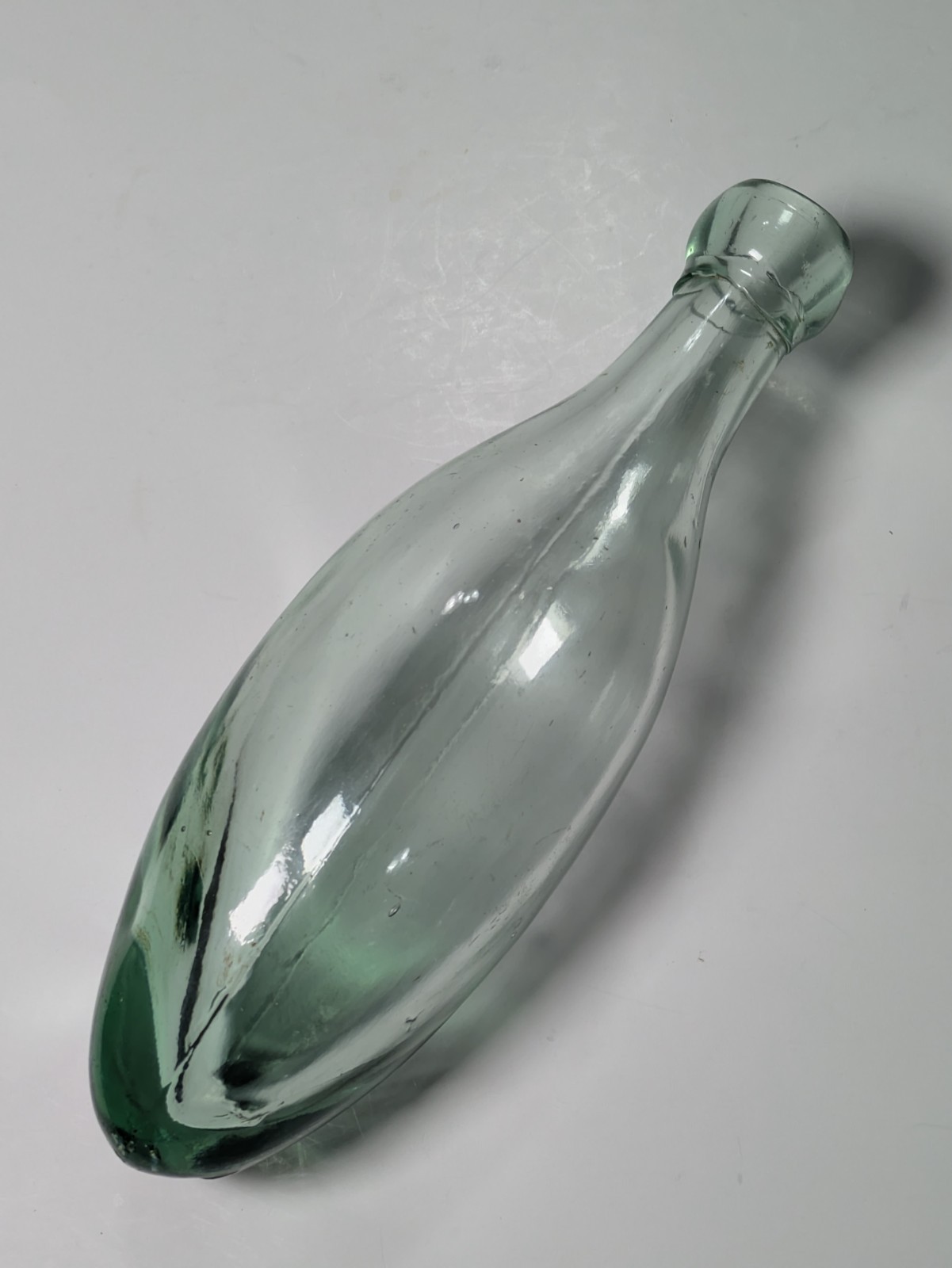 Antique Kilner Bros “K”  Blob Top Torpedo Bottle  Green  Glass 8-3/4\