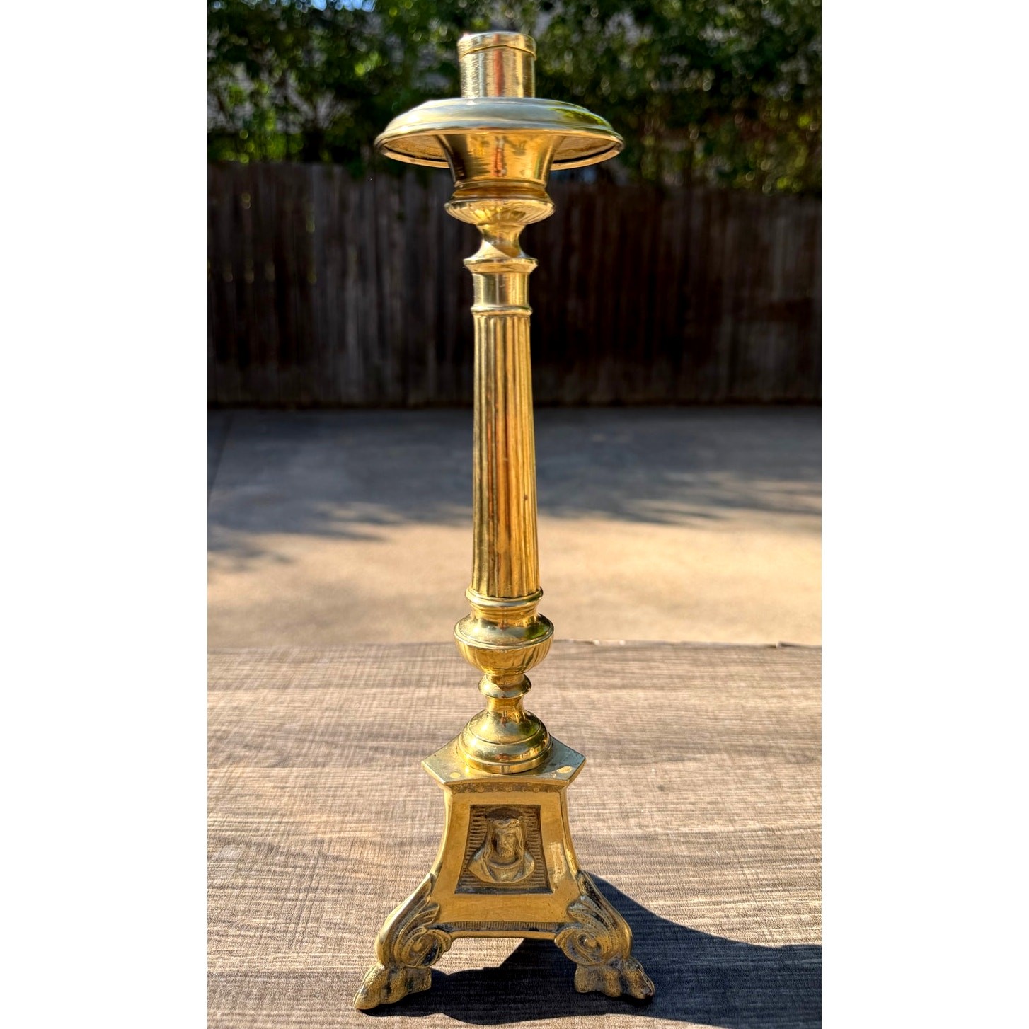 Antique Church Altar Brass Mary Joseph Jesus 12 Antique Church Altar Brass Mary Joseph Jesus 12
