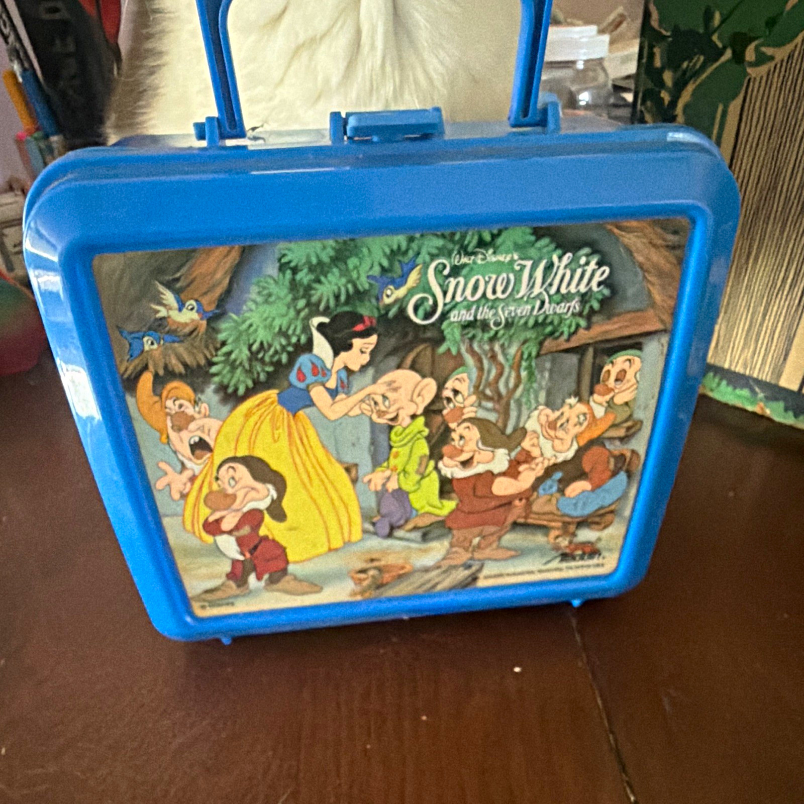 Vintage 70’s Thermos Disney Snow White and the 7 Dwarfs Blue Lunchbox wThermos Vintage 70’s Thermos Disney Snow White and the 7 Dwarfs Blue Lunchbox wThermos