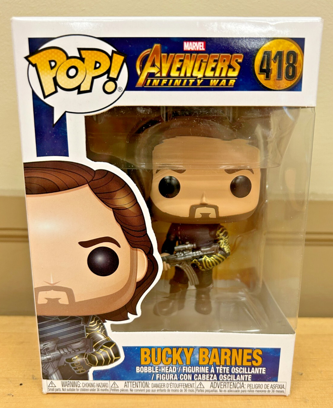 Funko POP Marvel: Avengers Infinity War - Bucky Barnes with Weapon #418 *NEW