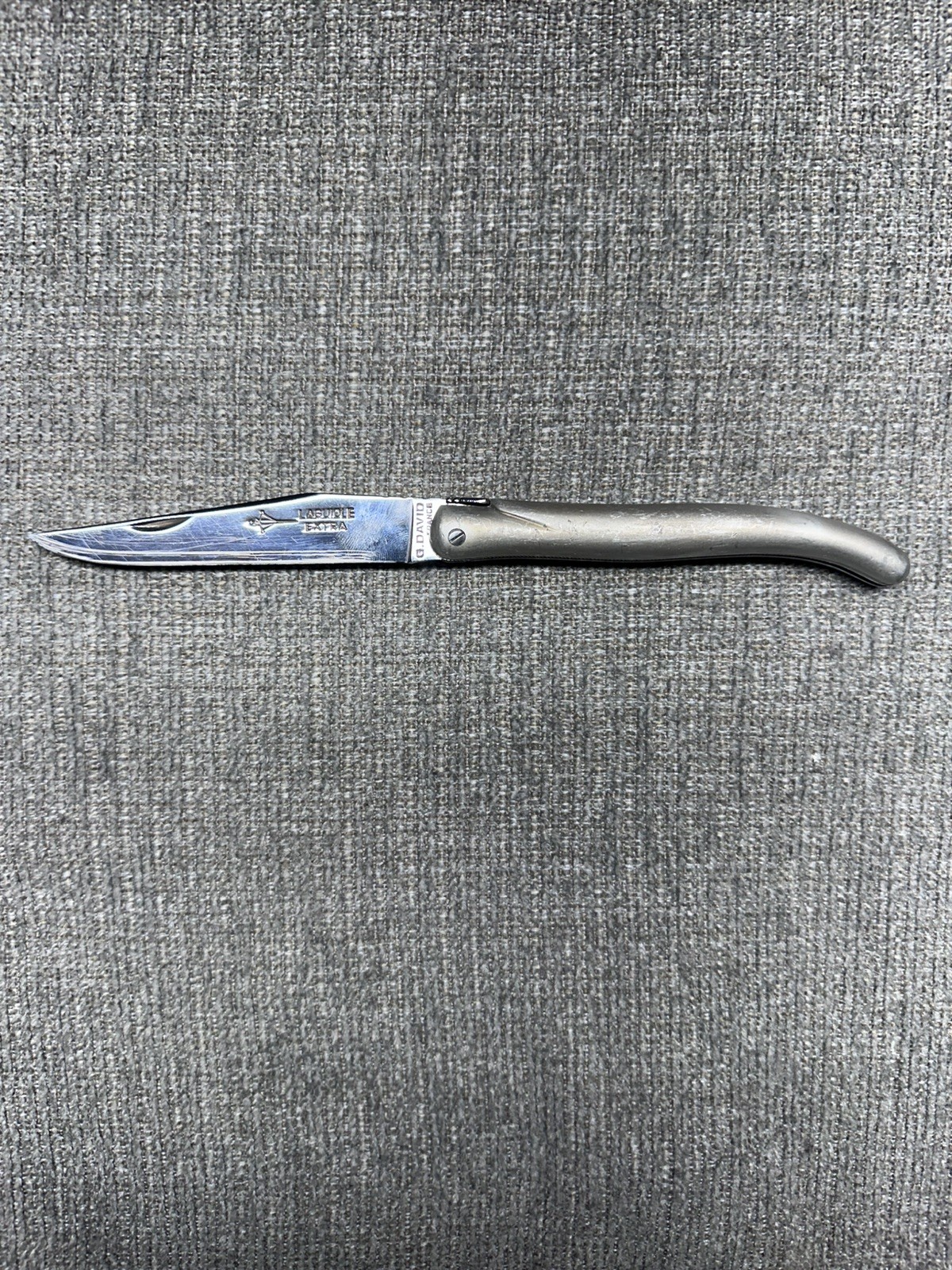 Vintage Laguiole Extra folding pocket knife with a metal handle Vintage Laguiole Extra folding pocket knife with a metal handle