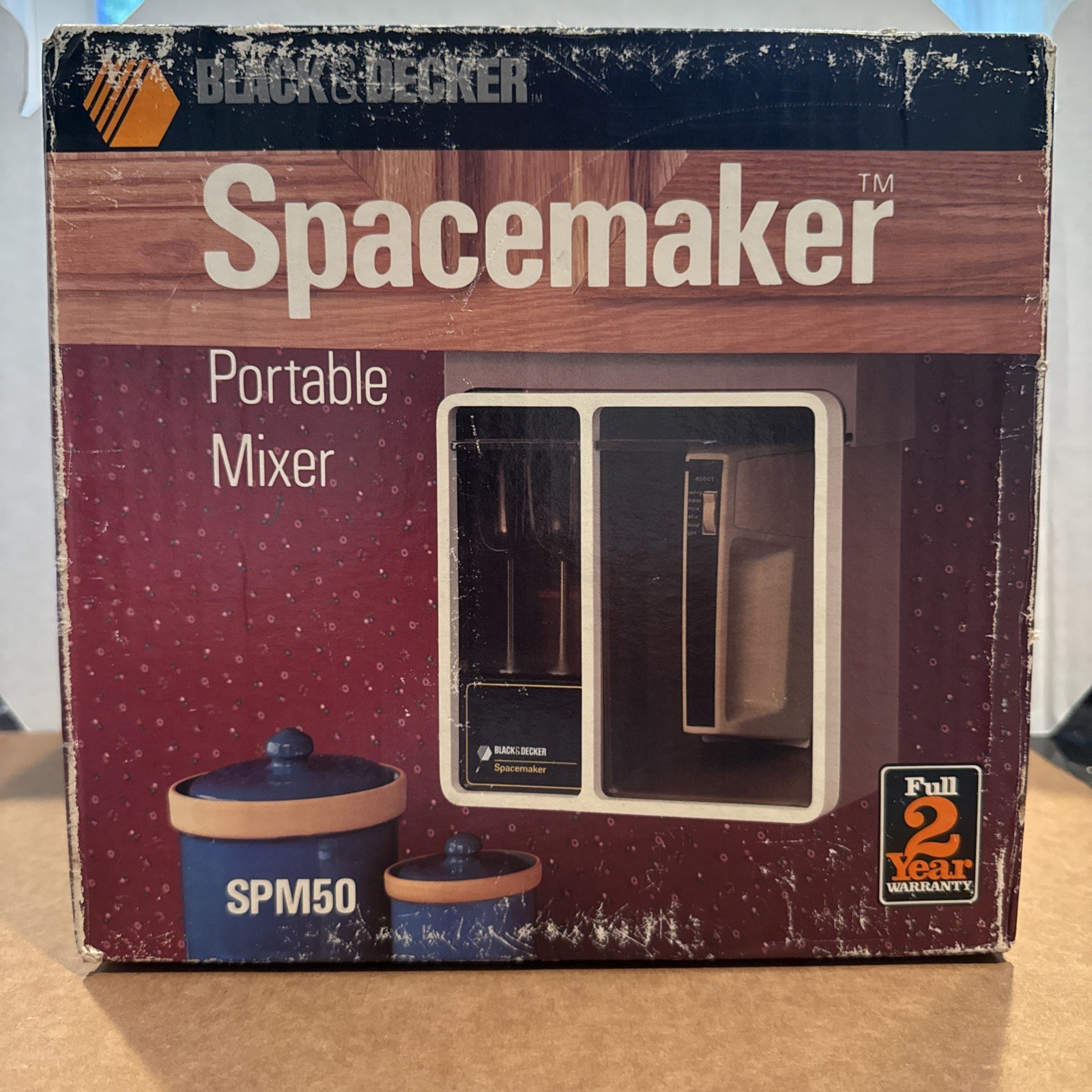NEW NOS Black & Decker Vintage Spacemaker Portable Under Cabinet Mixer Storage