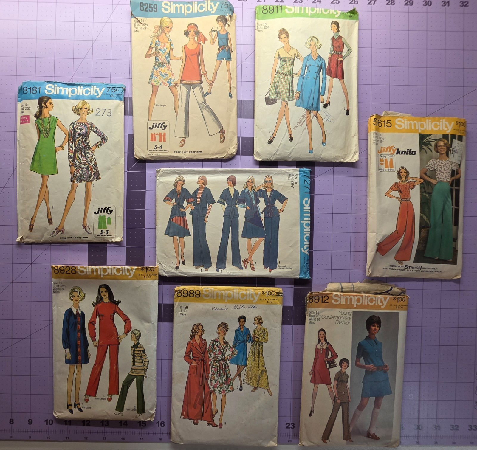 Vintage Sewing Pattern * Lot of 8 * Size 10