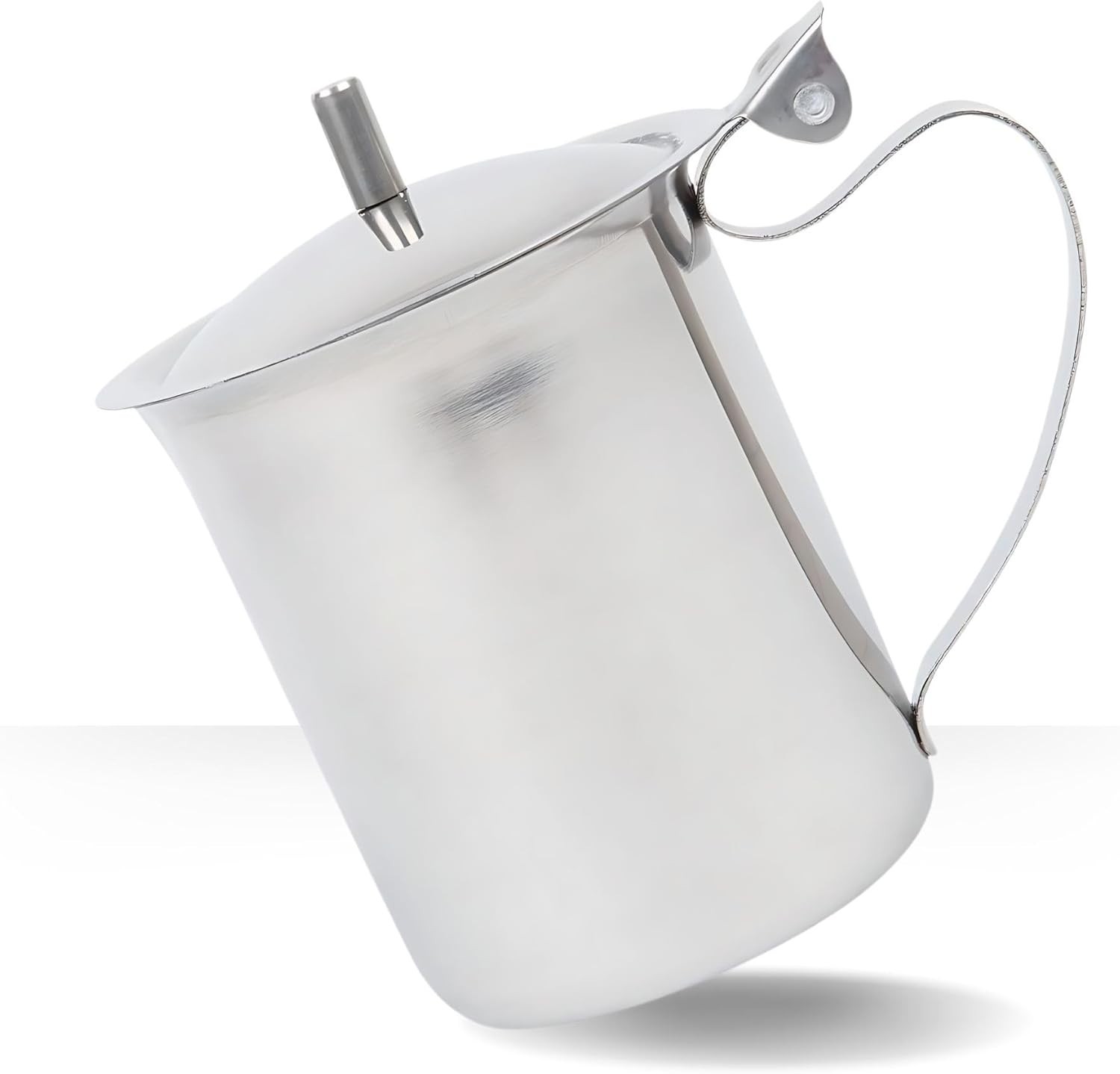 Creamer with Lid 10 Oz Coffee Creamer Container Small Stainless Steel Milk Pi. Creamer with Lid 10 Oz Coffee Creamer Container Small Stainless Steel Milk Pi.