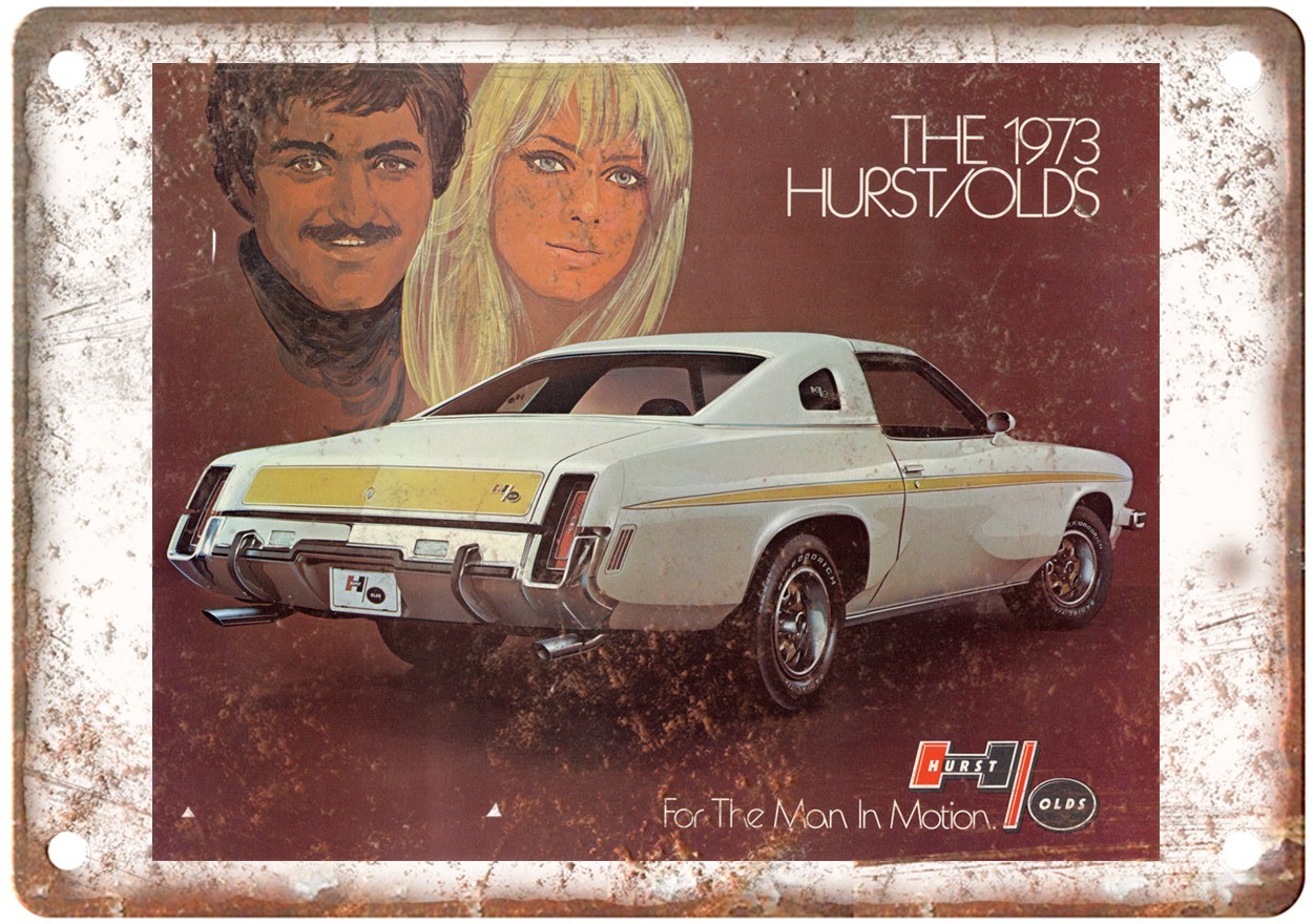 1973 Oldsmobile Hurst Olds Vintage Auto Ad Retro Look Metal Sign AN670 1973 Oldsmobile Hurst Olds Vintage Auto Ad Retro Look Metal Sign AN670