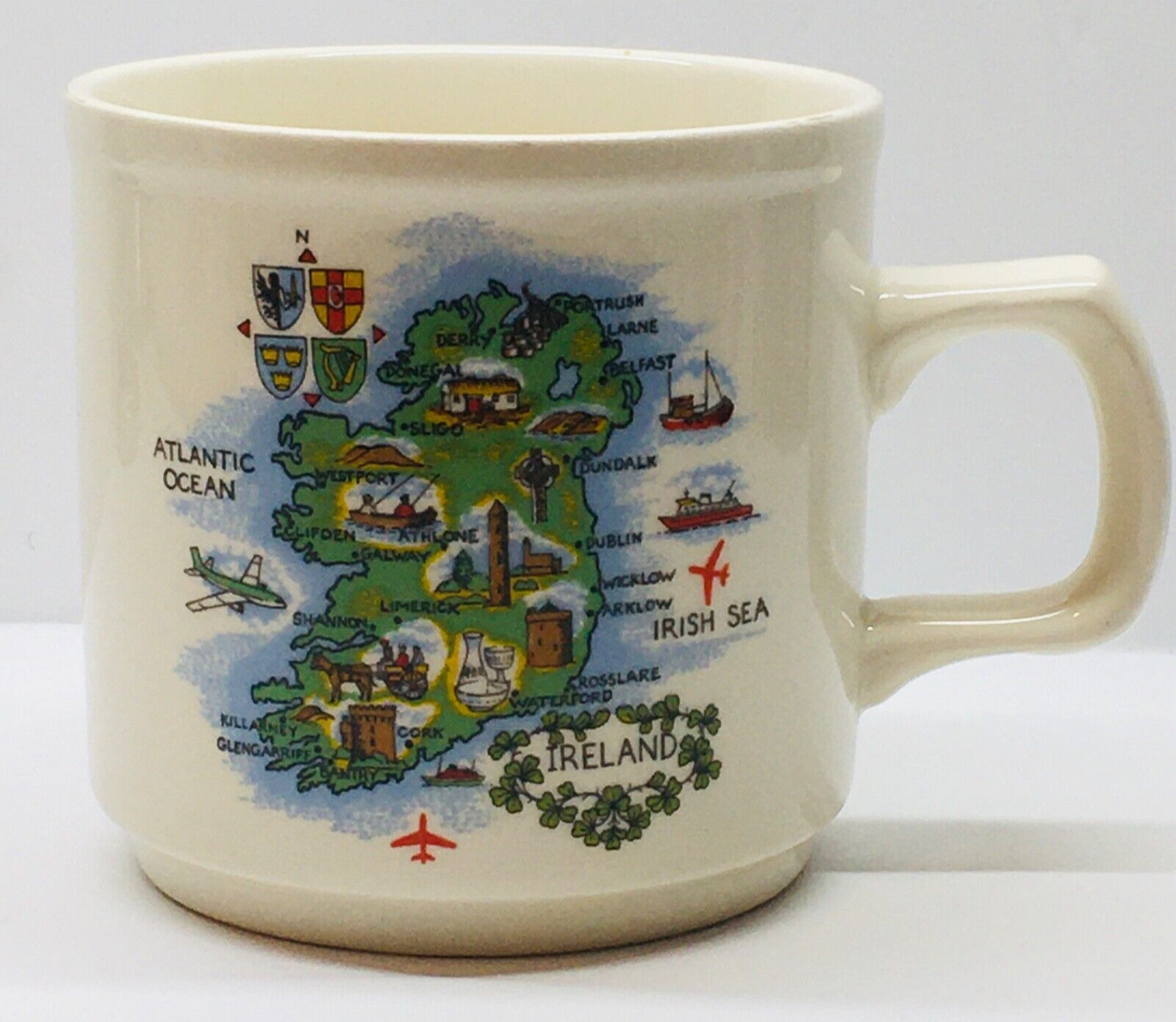 Ireland Map Coffee Tea Cup Mug Carrigdhoun Coop Pottery - Cork, Ireland 3