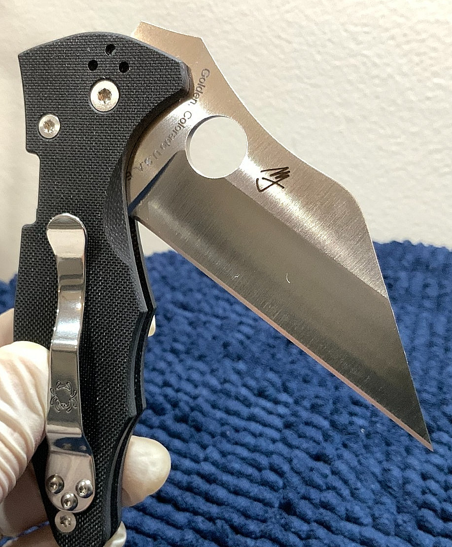 Spyderco YoJimbo *2* Crucible Wharncliffe (C85GP) Minimal Defense Folder Knife