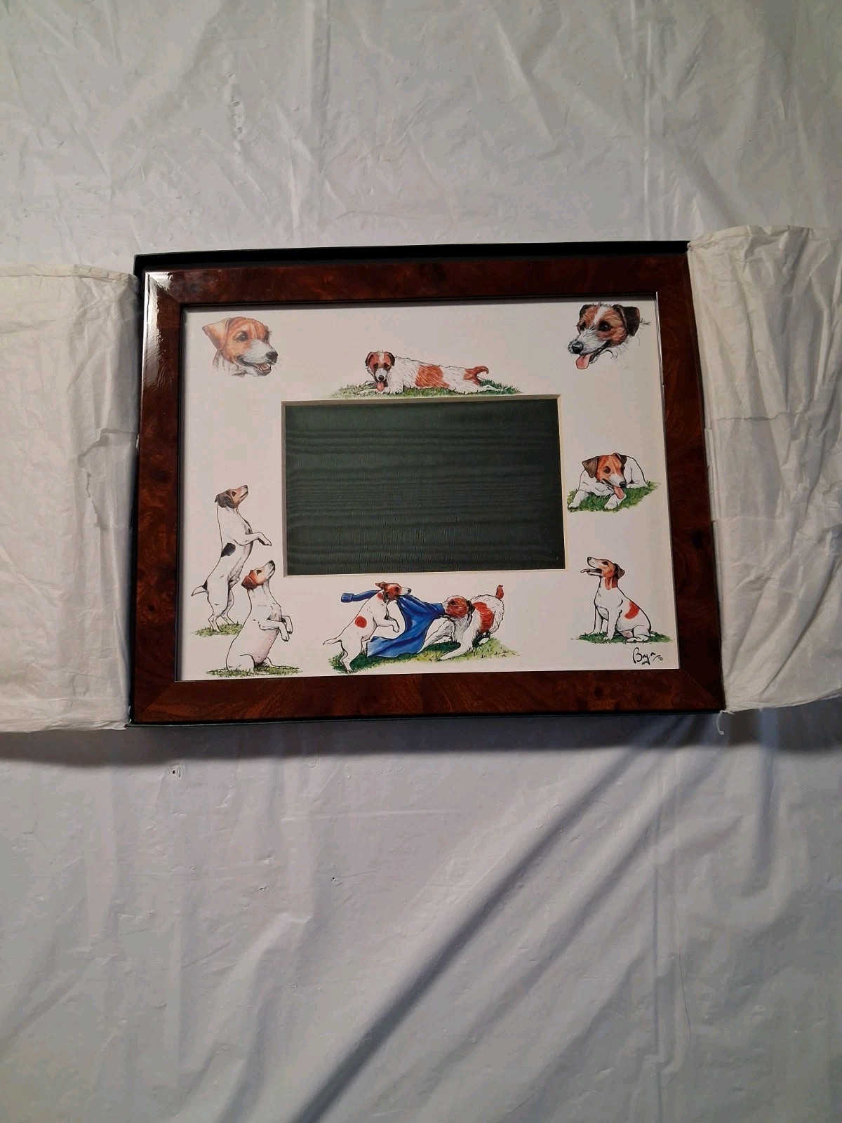 RARE Bryn Parry Studios NIB Jack Russell Frame 1990\'s England RARE Bryn Parry Studios NIB Jack Russell Frame 1990\'s England