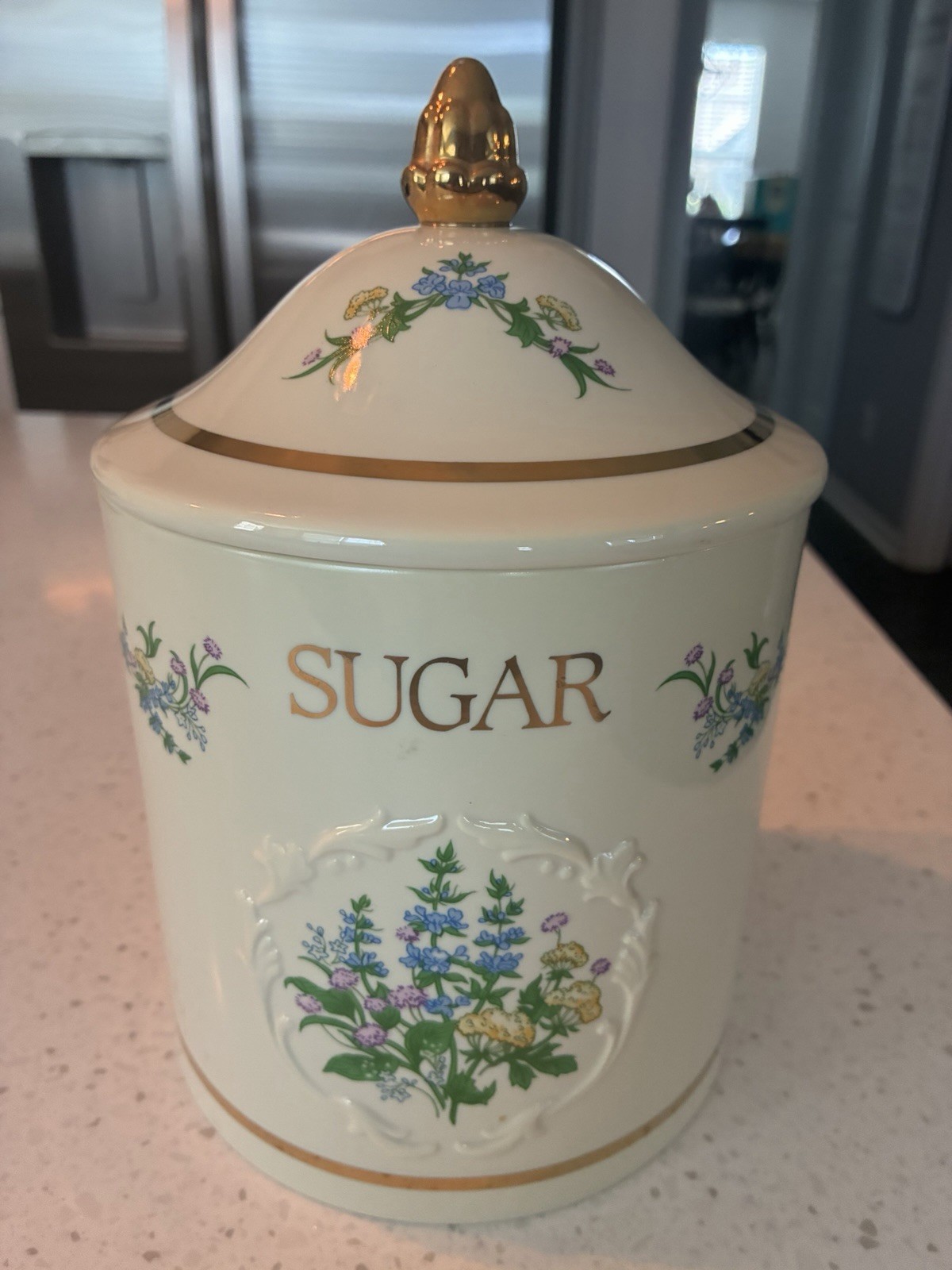 1993 THE LENOX SPICE GARDEN CANISTER SUGAR WITH LID