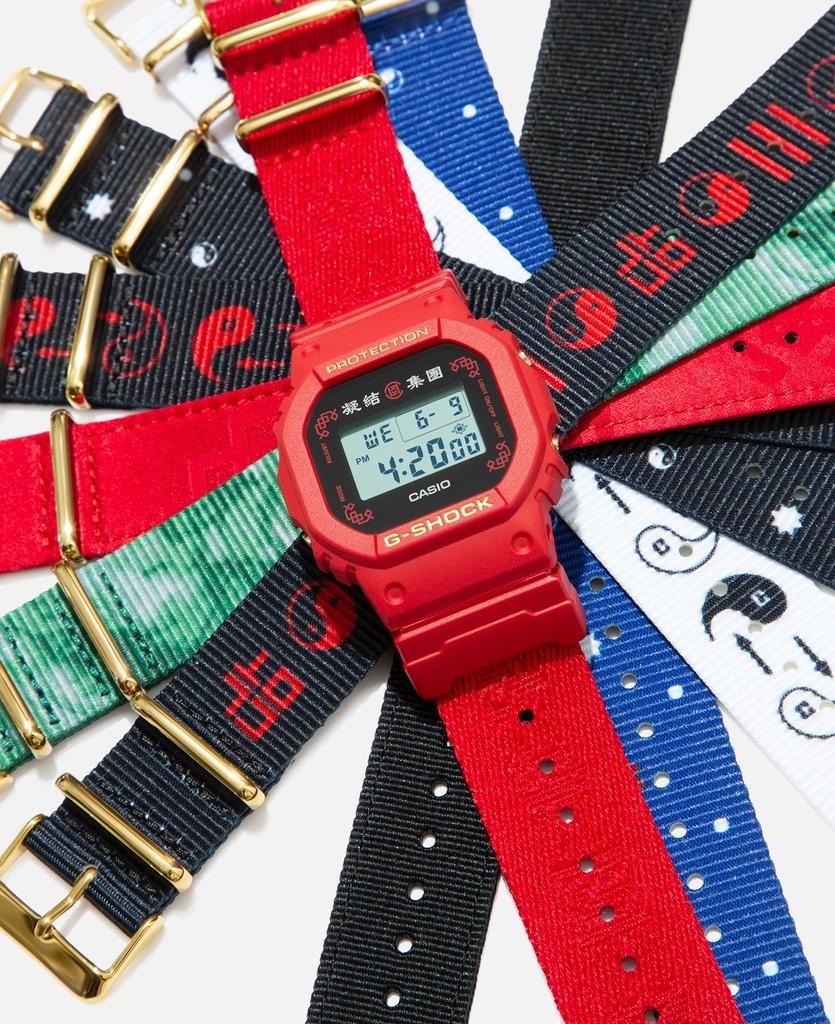 Casio G-Shock x CLOT DW-5600BBN Full Set All Bands + Case Casio G-Shock x CLOT DW-5600BBN Full Set All Bands + Case