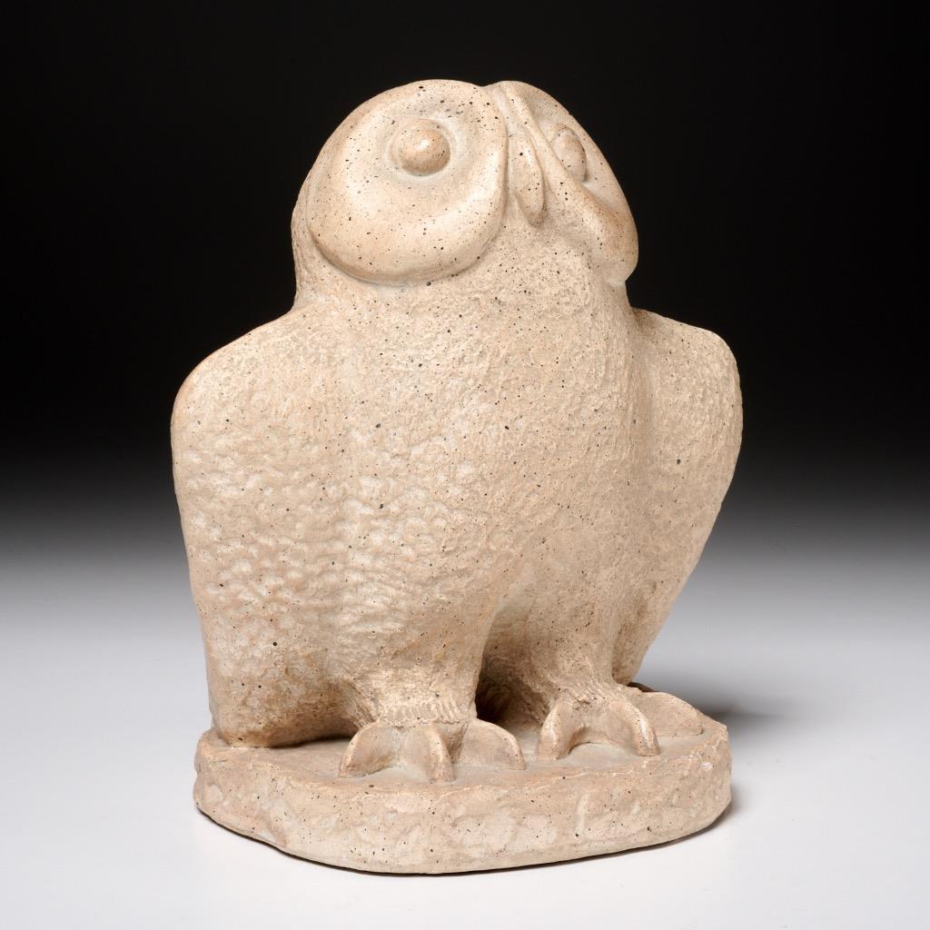 Vtg Paul Bellardo Austin Durastone Baby Owl Sculpture 1981
