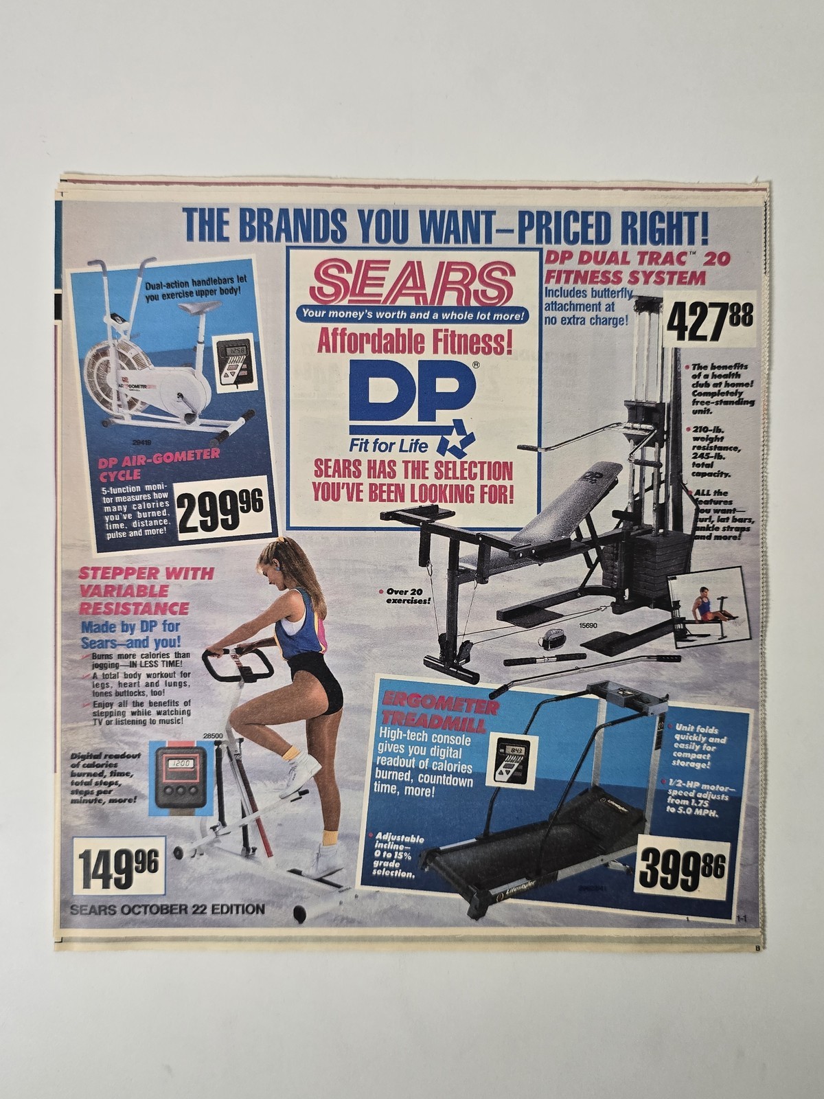 Vintage 1989 Sears October 22 Catalog Craftsman Fitness Electronics 16 Pages Ad