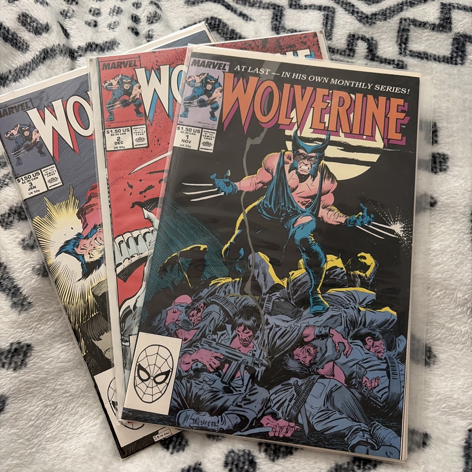 Wolverine 1-3 (1988) Marvel Comics Very High Grade