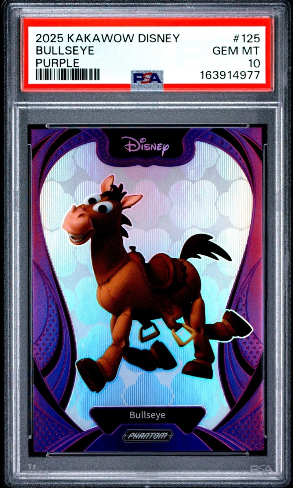 2025 BULLSEYE PSA 10 DISNEY KAKAWOW PHANTOM PURPLE TOY STORY #'d /115